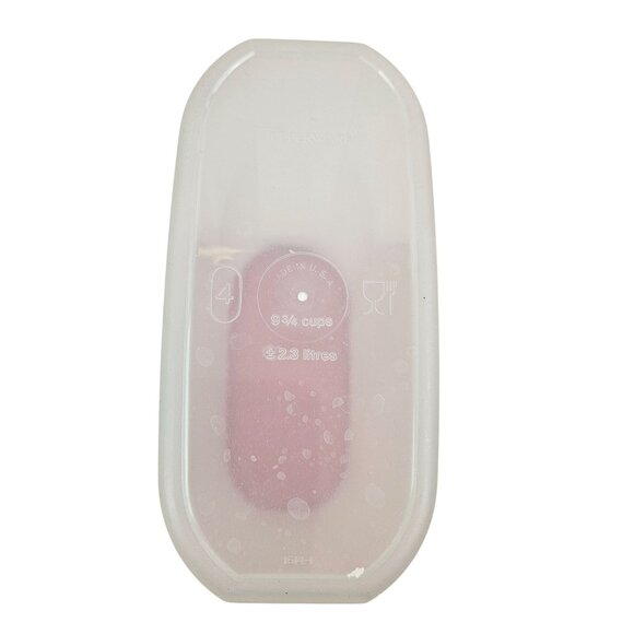 Tupperware Oval Storage Container Red Lid Plastic Airtight Organization 1614 - Picture 8 of 10